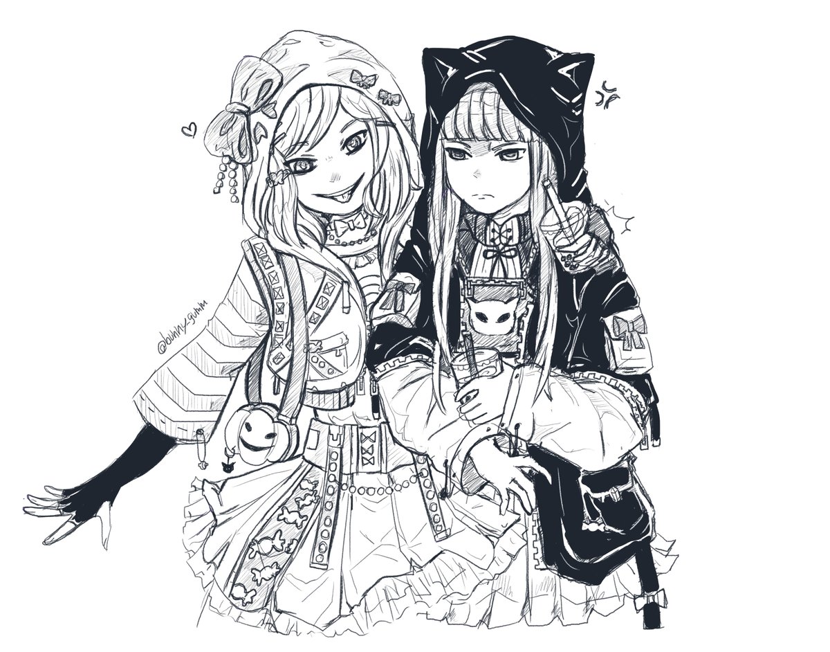 bunny_gumm's tweet image. Bern and Lambda's turn 🍬🐈‍⬛
#Lambdadelta #umineko #uminekochiru #うみねこのなく頃に #WTC #うみねこ #Ryukishi07 #uminekolambda #sketch  #whentheycry #bernkastel #sketch #design