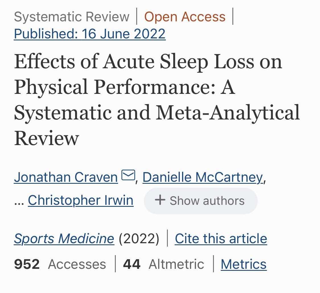 😴DORMIR POCO DISMINUYE DRAMÁTICAMENTE TU RENDIMIENTO 

🫣La cantidad y calidad de horas de sueño condiciona nuestra salud, rendimento cognitivo y deportivo tanto a corto como a largo plazo

⚠️¿cuánto disminuye mi rendimiento deportivo por cada hora de sueño no dormida? 🧵👇🏻