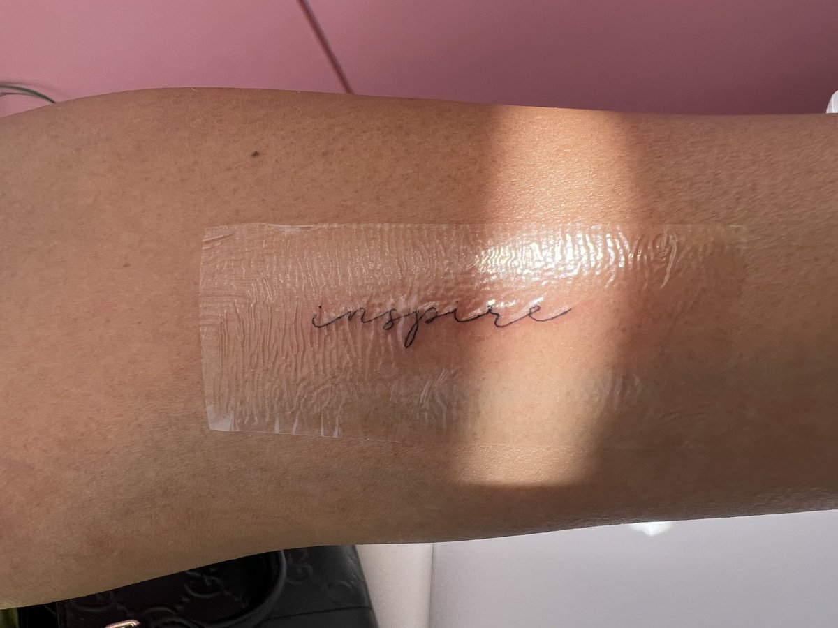 There is a line out the door at <a href="/Pinterest/">Pinterest</a> in #Cannes to get a micro tattoo in our space. This is my favorite so far. 🥰