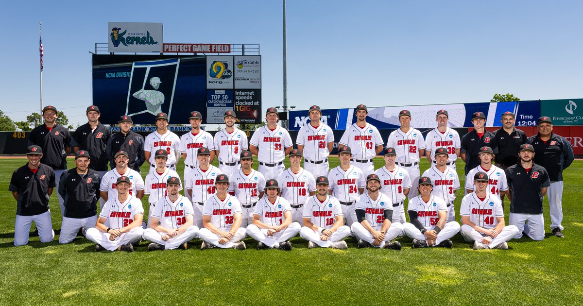On the heels of the team's first-ever appearance in the NCAA Division III World Series, baseball has been ranked at No. 10 in the final <a href="/d3baseball/">D3baseball</a> Top 25 Poll and at No. 13 in the <a href="/ABCA1945/">ABCA</a> Poll.

INFO: catholicathletics.com/x/wflqr 

#ThisIsCatholicU #d3baseball