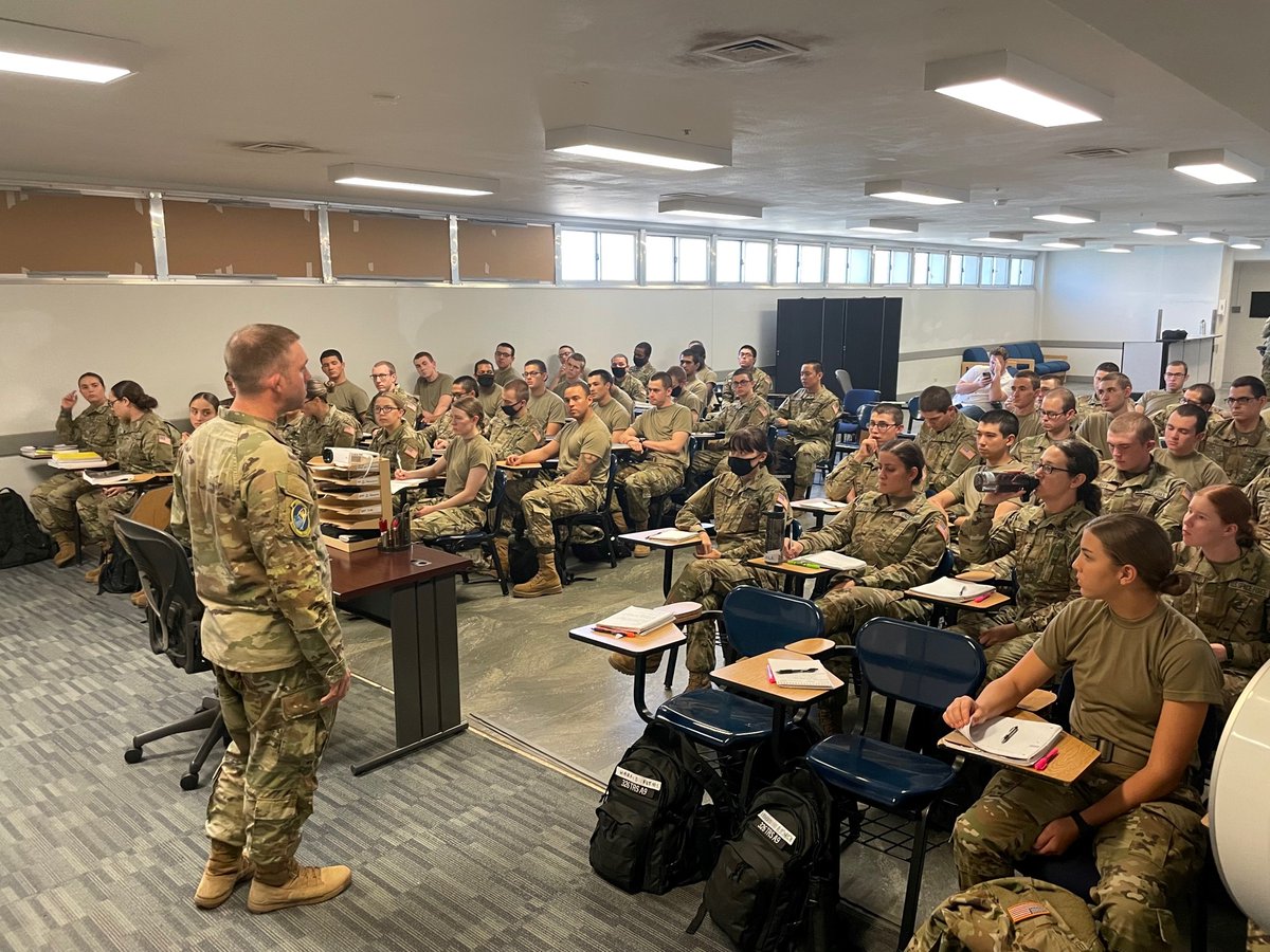 USSF_STARCOM's tweet photo. In addition to the standard Air Force BT curriculum, these Guardians also completed an additional 34.5 hours of classroom training focused on space fundamentals. This curriculum was designed by Guardians for Guardians and taught by Guardian MTIs. #GuardianGraduation #SemperSupra https://t.co/v4KndZOJMU