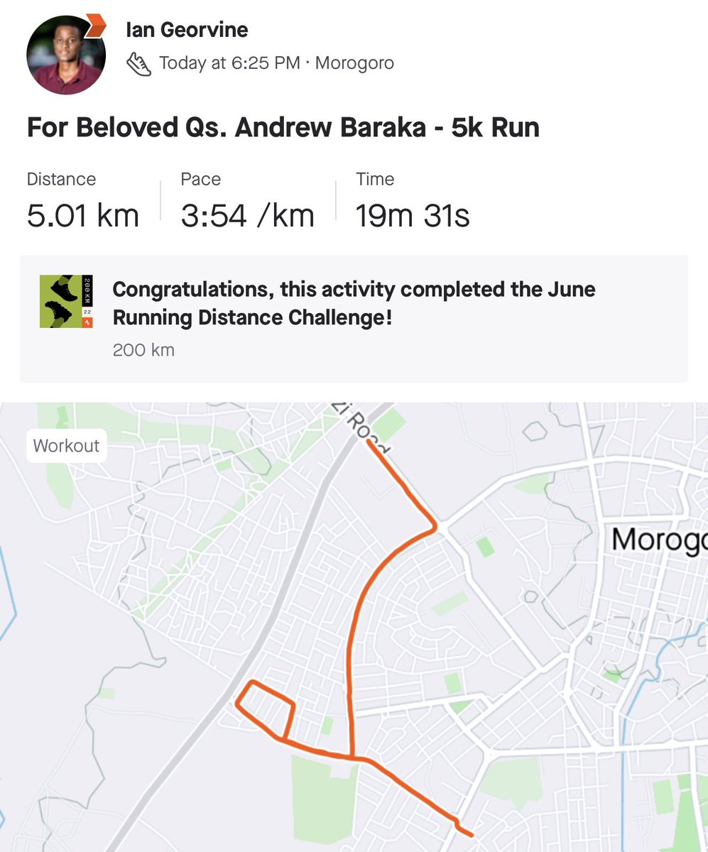 ian_georvine's tweet photo. Tuesday, Rent paid✅
Sub 20 minutes, 5k Run 

#runwithgeorvine #run #marathon  #RunningWithTumiSole #FetchYourBody2022 https://t.co/vewWlGKK81