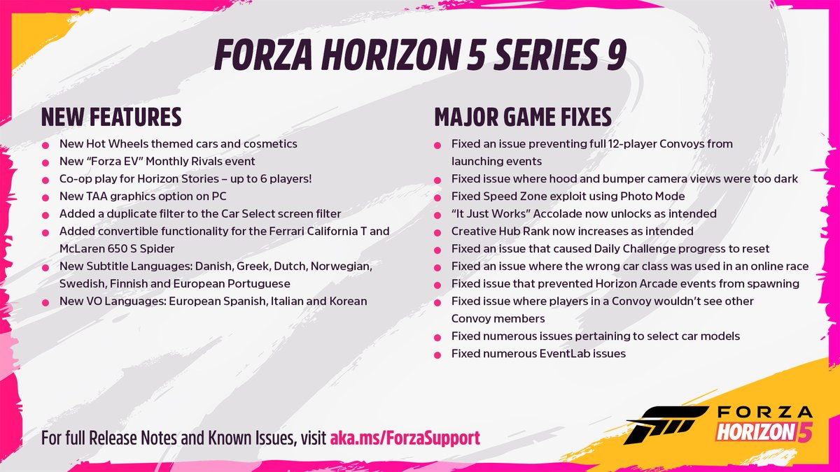 Forza Horizon 5 Series 6 update now available to download with new