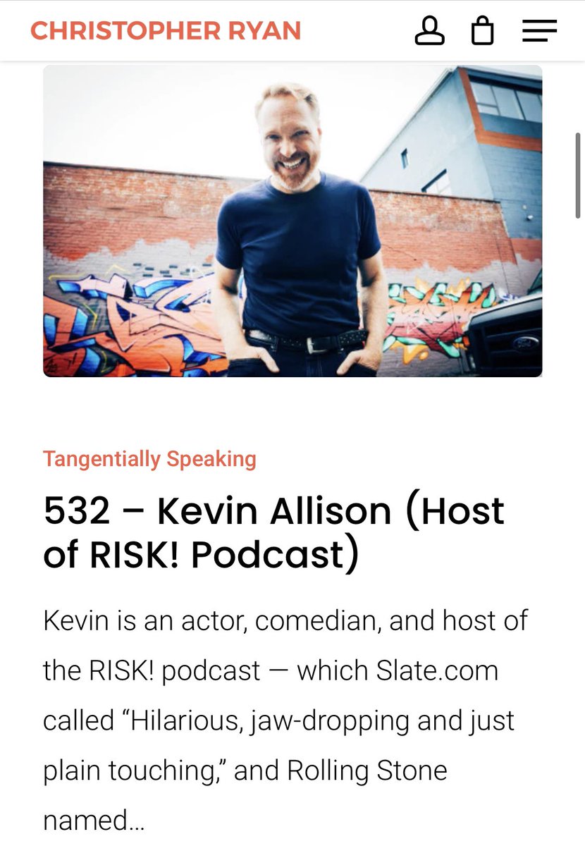 TheKevinAllison's tweet photo. I’m on this new episode of #TangentiallySpeaking podcast with @ThatChrisRyan. Fantastic conversation about kink, the psychology of stories, and the weirdness of now. https://t.co/oDu8WAjlsQ https://t.co/Vcl9LXS9Hj