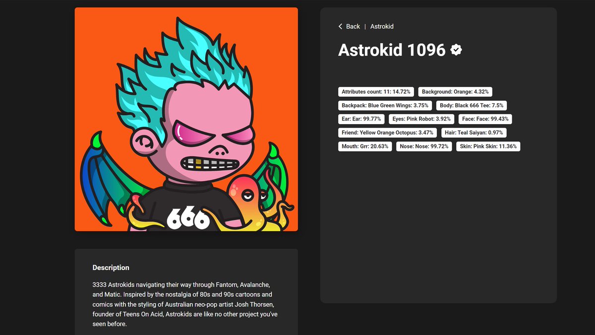The <a href="/TEENSONACID/">TEENSONACID</a> astrokid that is being raffled at 90 RT's!

1) retweet &amp; like 
2) follow <a href="/koolkidsellek/">KOOLKIDSELLEK _ AAC _ NYC</a> 
3) tag 2 homies