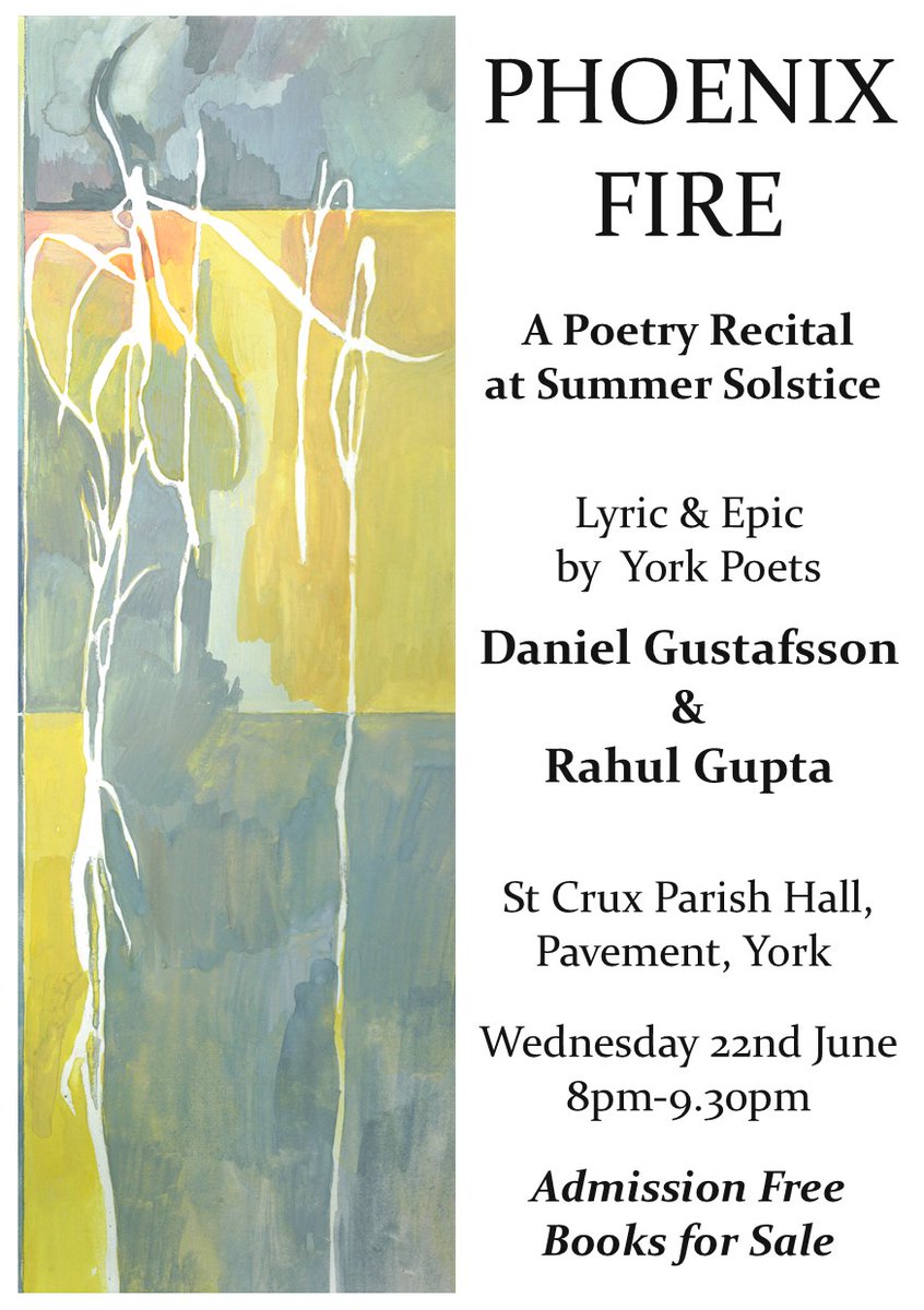 PoetGustafsson's tweet photo. Tomorrow night! @EmilyHarperArt @LitSocYork https://t.co/v8iH9aDCBG