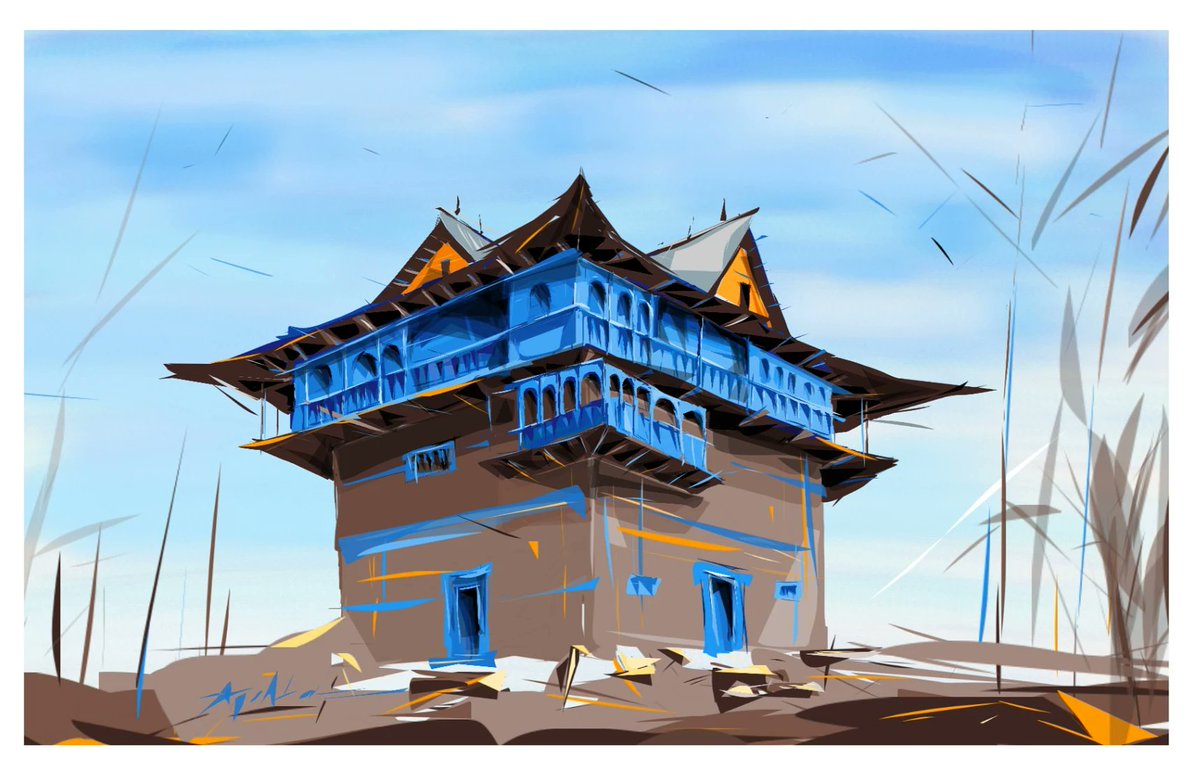 iamanup03's tweet photo. Himalyan kathkunni style of architecture #himachl #digitalart #artwork #himachal #kathkunni #artwork #digitalart #ArtistOnTwitter #himachal https://t.co/QgmXSCsbz0