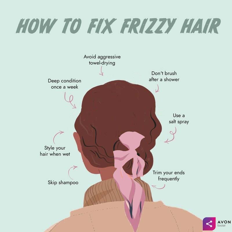 Want to fix that frizz? 😱 Here's a few handy tips!
 Taking good care of your hair is the first step for getting rid of frizz - give your hair some self-care.
 It deserves the best!
#Haircare #Frizz #FrizzyHair #HairProblems
