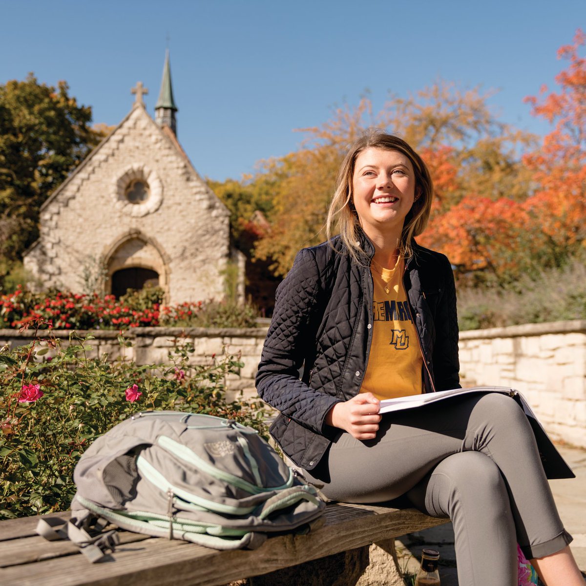 MarquetteAlumni's tweet photo. TOMORROW: #BeyondMU | Learn how Marquette Humanities faculty incorporate the St. Joan of Arc Chapel into classes. The reconstructed chapel and its complex past allow opportunities for hands-on learning about literature, history, and theology. Learn more: https://t.co/8fnNAdmwyO https://t.co/Vf4iXXkAku