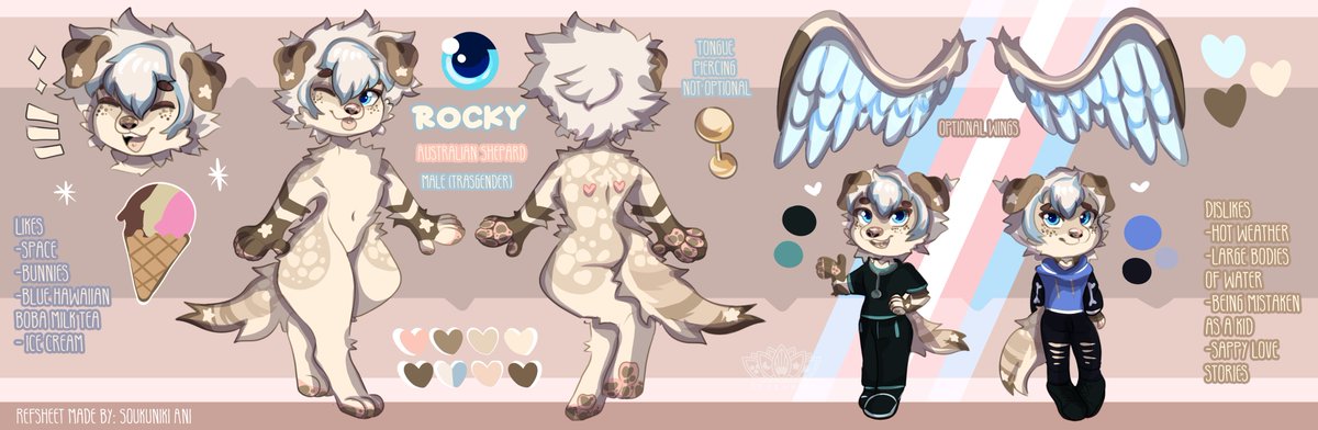 Refsheet commission!! I enjoyed drawing it! this commission was for a FB client! TYSM for the trust! Character belongs to: Raegan Simms Art by me! / do not re-post! 🌈