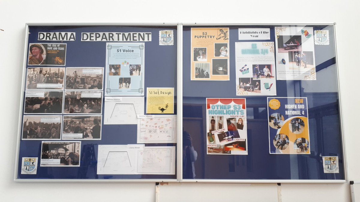 Dramadept_vhs's tweet photo. 📣 Check out our new displays in The Street, showcasing our 🌟"Highlights of the Year" 🌟 

See what our pupils have been up to in the department! 
@ViewforthHS https://t.co/EfPhWnv6KB