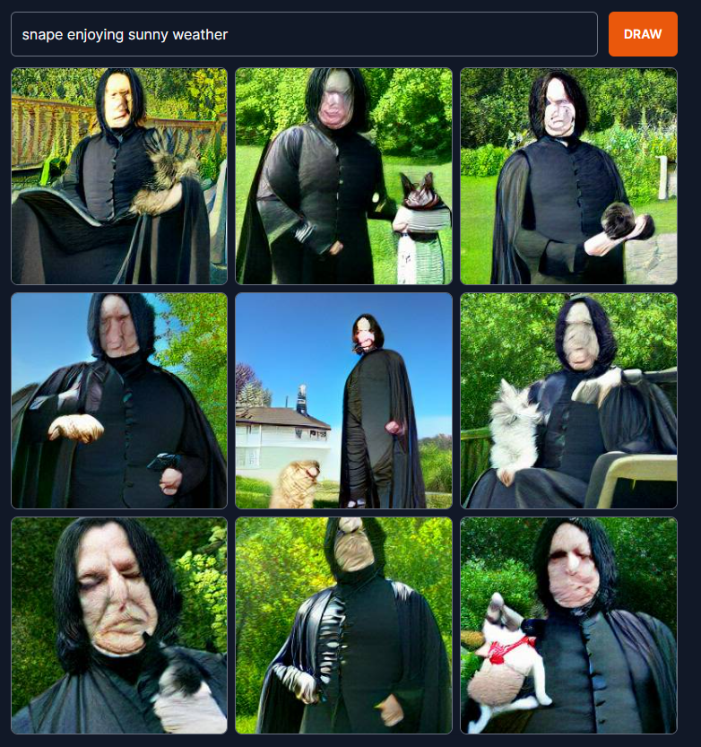 ....warum hat die KI bei fast jedem Bild Snape einfach random ne Katze gegeben? 😂