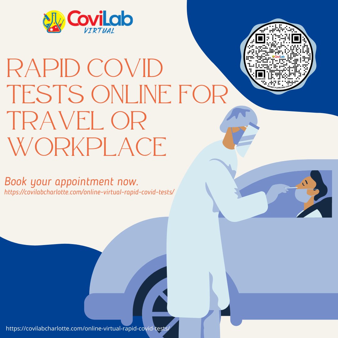 covilab's tweet photo. Healthcare professionals to help with all your rapid testing needs📈
Rapid antigen test results in 15 minutes⏱️
Good for USA & Worldwide travel🌎
Self-test in your home🏠
Book online✅
For more: https://t.co/Yn2ESq6sdf
☎️ 980-236-8605
#PCRTestNearMe #pcr #covid https://t.co/iFBnYEDkGr