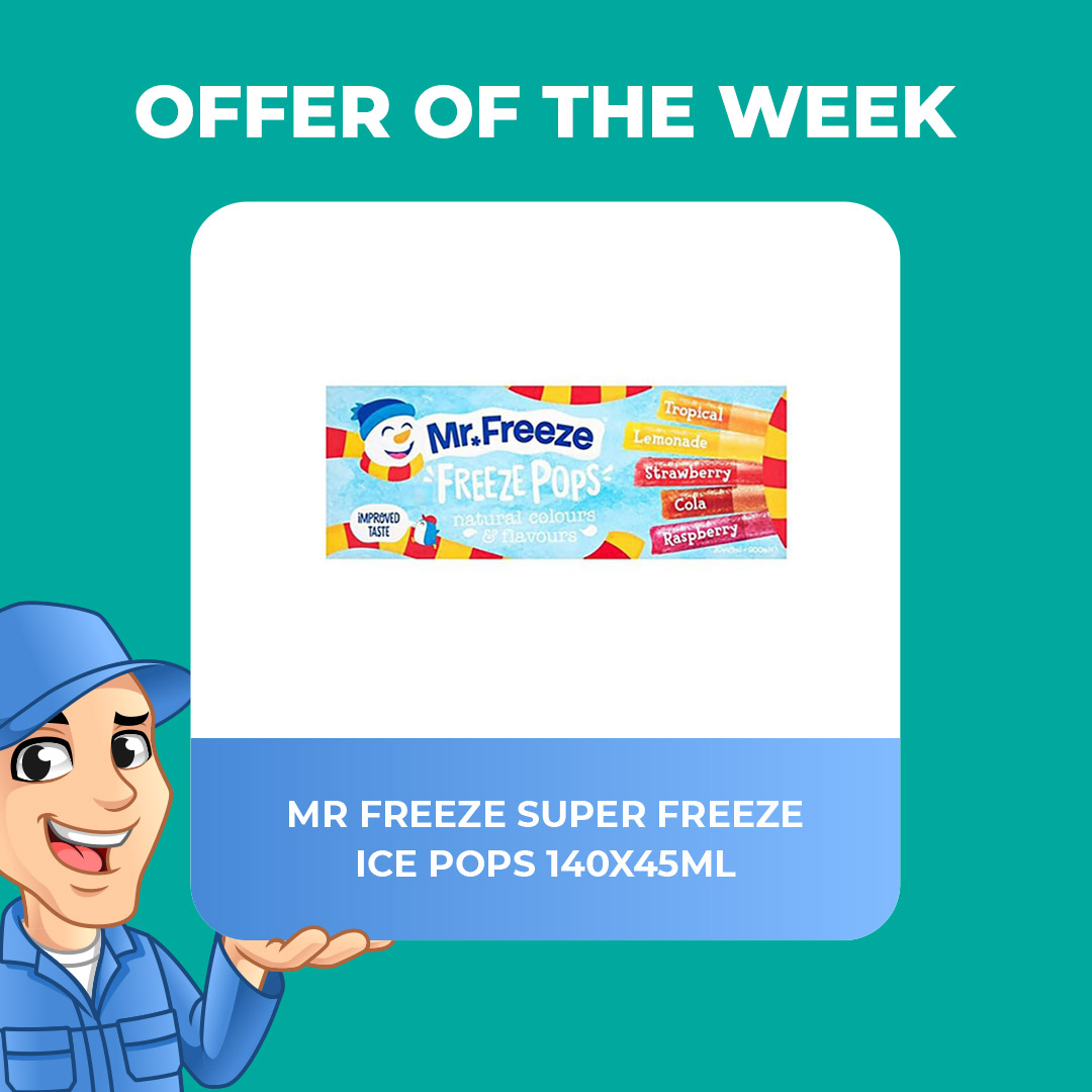 SweetAdUK's tweet photo. 🌞ROLLING OFFER OF THE WEEK🌞

This warm weather calls for Mr. Freeze Super Freeze Ice Pops! Get 140 popsicles for just £8.99: https://t.co/UjHwk2ObCJ 💦

✅ Natural flavours
✅ Natural colours
✅ Super refreshing

Free UK delivery on orders £70+* https://t.co/HL3KJi5LeA