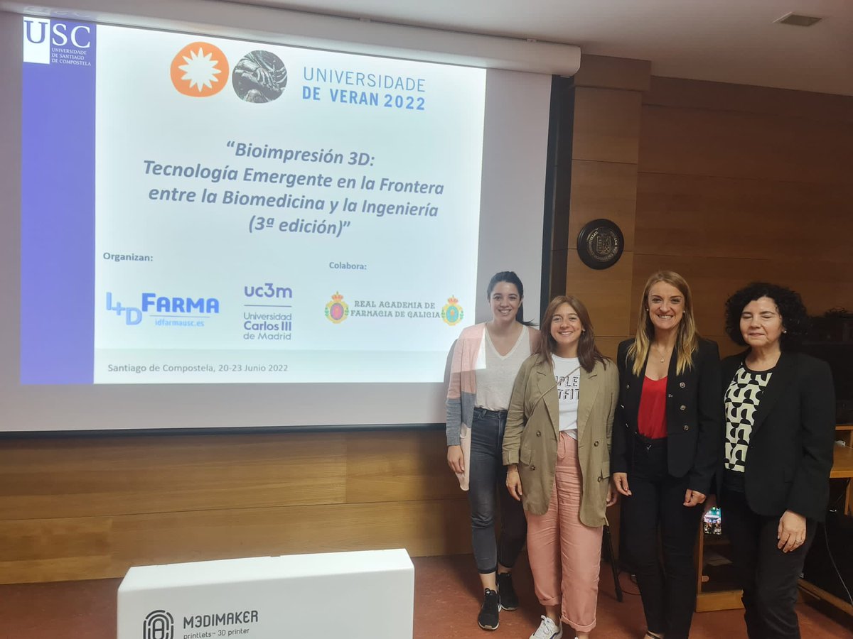 Tknikako Biozientziak eta Jasangarritasuna Arloko ikertzaileak Udako 𝗨𝗦𝗖-𝗕𝗜𝗢𝗜𝗠𝗣𝗥𝗘𝗦𝗜𝗢́𝗡 ikastaroan jarraitzen dute. 
𝗚𝗮𝘂𝗿𝗸𝗼 𝗵𝗶𝘇𝗹𝗮𝗿𝗶𝗮𝗸: Marcos Souto, Xavier Fdez. Francos, Alvaro Goyanes, Carlos García, Carmen Álvarez-Lorenzo eta Diego Velasco.