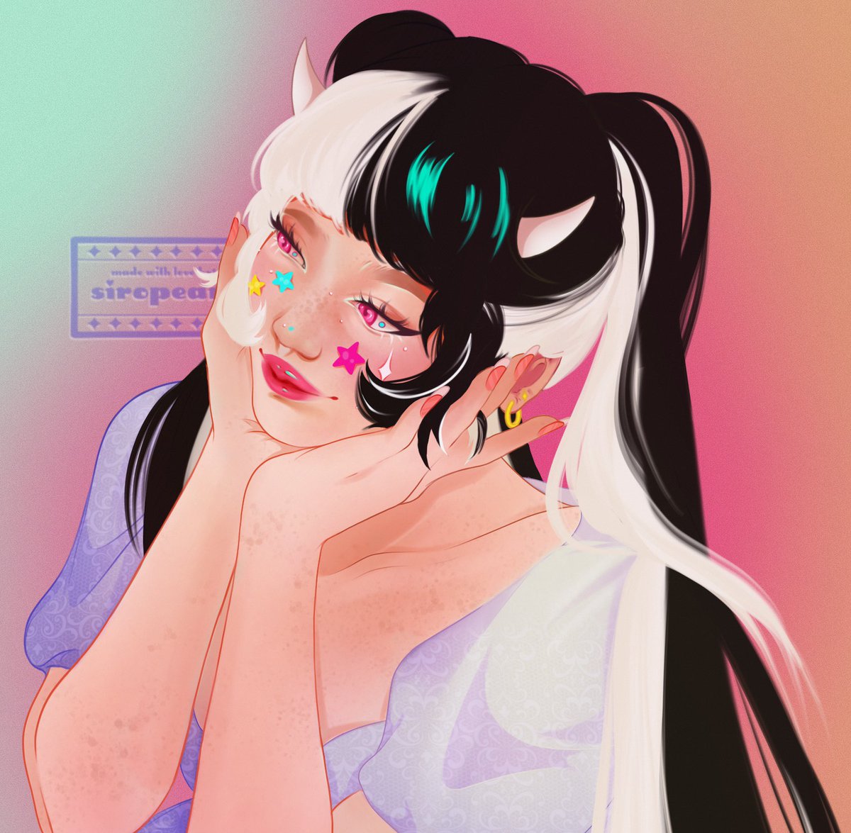 siropeart's tweet photo. finished Cyarine’s dtiys, couldn’t resist the urge to do it with this beautiful character, give it some love💗

@Cyarine #dtiyscyarine #dtiys https://t.co/gbgh4Igmhp