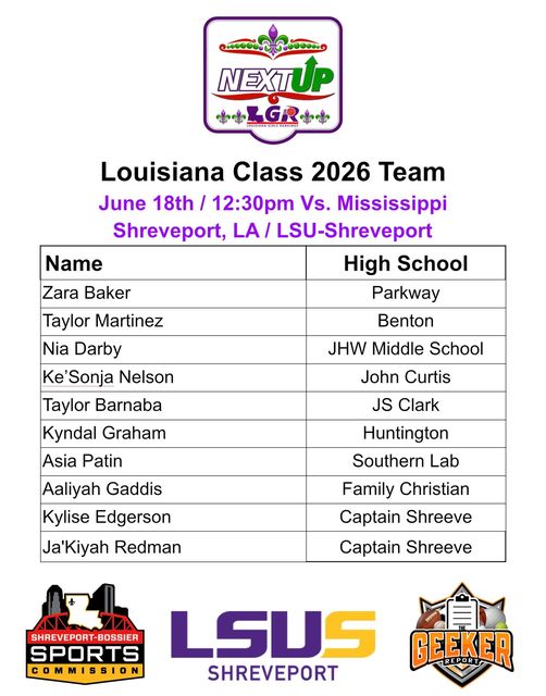 Fcaflames's tweet photo. Shout out to Aaliyah Gaddis for making the Louisiana Class of 2026 Team! https://t.co/Hio0jSxsb1