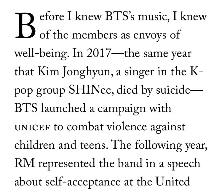 @etammykim <a href="/BTS_twt/">방탄소년단</a> <a href="/NewYorker/">The New Yorker</a> Hi @etammykim
While we applaud and congratulate the achievements of BTS, we strongly reject that you involve and name Jonghyun when he has nothing to do with this matter.
Jonghyun was and will continue to be an incredibly talented artist and an inspiration to others.
+