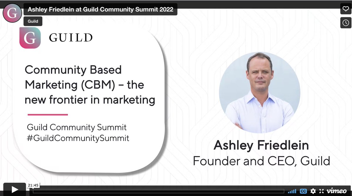greenwellys's tweet photo. What is Community Based Marketing #CBM?
@AshleyFriedlein and I coined the term in 2020. Watch this video from our recent #GuildCommunitySummit and learn who is driving long term ROI from community
https://t.co/rzUr3FniVm
#Marketing #Community https://t.co/ipm4H1HB2q
