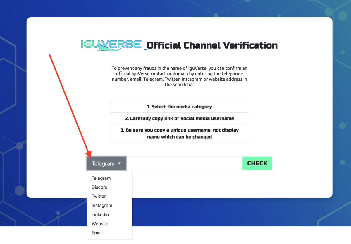 iguverse's tweet photo. ⚠️ IGUVERSE OFFICIAL CHANNEL VERIFICATION ⚠️ 

Dear Iguanas 🦎,

Our team has launched a VERIFICATION SYSTEM that enables anyone to check ✅ the official IguVerse representatives and channels of communication to avoid any fraud in the name of IguVerse:

https://t.co/6i8wNlpPjc https://t.co/D7zkwTf8NM