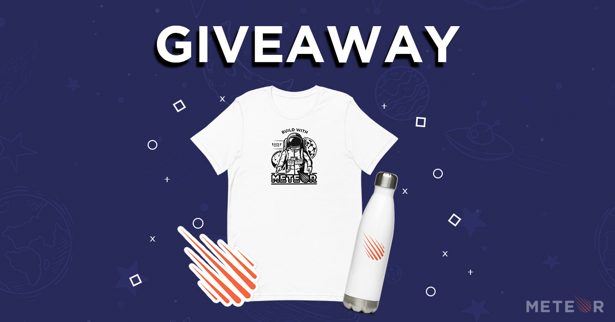 meteorjs's tweet photo. 🚨 Meteor University Giveaway 🚨

We’re excited to do another #giveaway! 

One random winner will win a Meteor Swag Pack! 🎉

Rules:
1) Follow @meteorjs
2) Like &amp; RT this post
3) Tweet us your Section 2 certificate of completion

The winner will be chosen on July 5th!

#meteorjs https://t.co/FJnsUSISsh