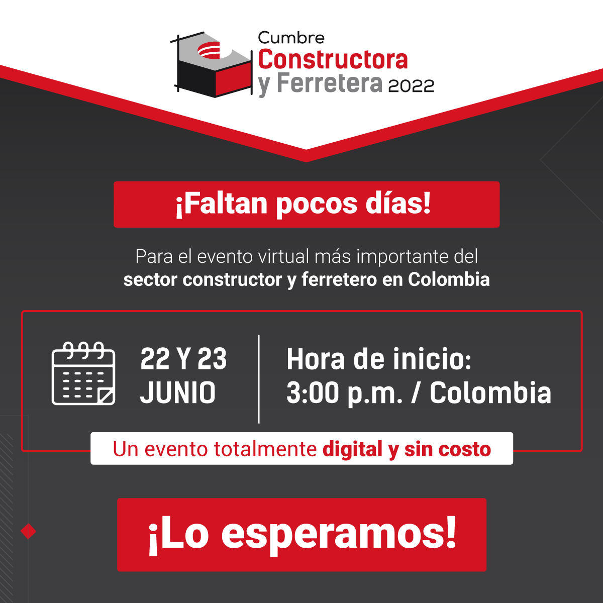 fierrosb2b's tweet photo. 🚨📢 ¡Queda poco! agéndese a la Cumbre Constructora y Ferretera 2022, el evento de capacitación más importante para el sector constructor y ferretero.👨🏻‍💻🧠

🔗 Inscríbase en el siguiente link 👉 https://t.co/iJXZrbjnxP https://t.co/dPt0DhSvKt