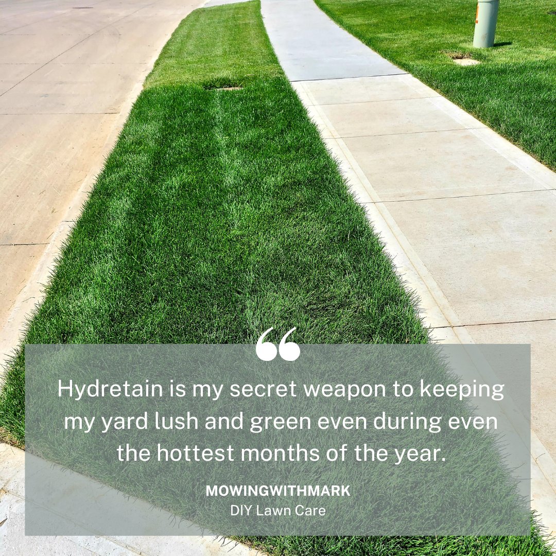 Ecologel's tweet photo. Happy first day of Summer! As temperatures are heating up, help your lawn stay hydrated and healthy with Hydretain.

@mowingwithmark #testimonialtuesday https://t.co/iBhHpzubDW