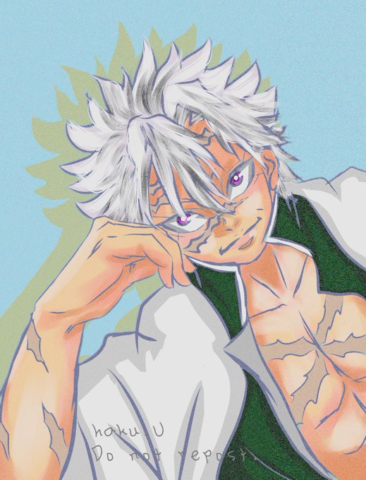 兎月 はくさんがTwitterに投稿した不死川実弥(鬼滅の刃)のイラスト。