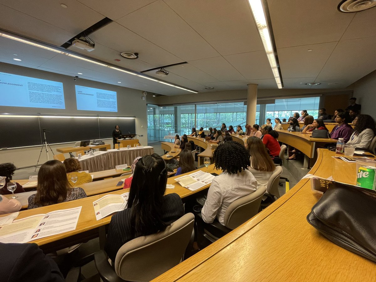 Prof. Marcia Annisette, Assoc. Dean, Academic welcomes the crowd to Women in Business back in person <a href="/SchulichSchool/">Schulich School of Business</a>! #SchulichAlumni