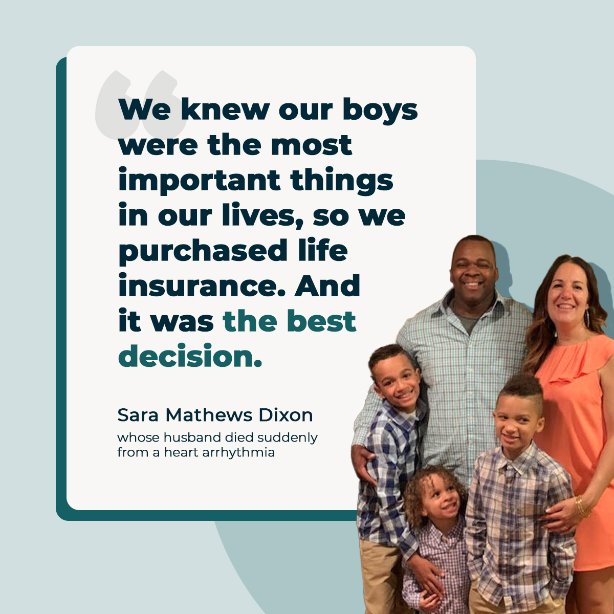 CaveCheney's tweet photo. It was Jay’s dedication to his family that made life insurance a priority. After all they’ve been through, his wife and three boys are able to maintain their lifestyle thanks to the planning Jay put in place. 
#LifeHappens #CaveandCheney #YourAgentForLife https://t.co/Py7RVPA1RB