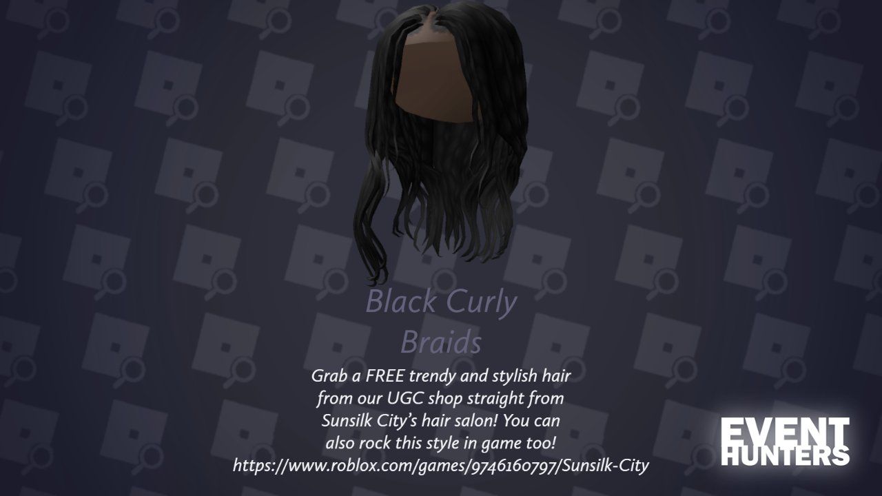 EventHunters - Roblox News on X: FREE ITEMS 1/2: Here are the 5 FREE  Sunsilk City Hair Accessories that will be out soon on #Roblox. · Short  Black Braids w/ Flowers ·