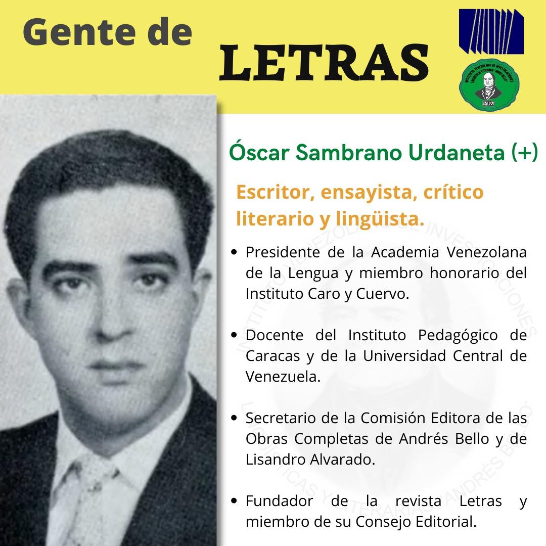 IVILLABIPC's tweet photo. Gente de Letras: Óscar Sambrano Urdaneta
#GenteDeLetras https://t.co/130M7w0zPr