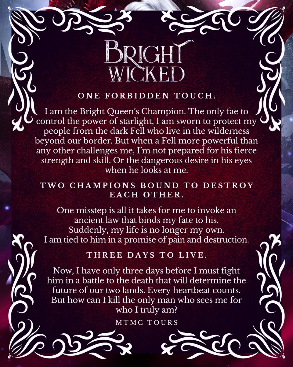 mtmctours's tweet photo. Happy cover reveal day to BRIGHT WICKED by @everlyfrost ♥️😍 This is a fantasy romance of forbidden love, sworn enemies, and wicked beauty. Out now from Ever Realm Books &amp; currently on sale for 99c from June 20th to 24th!
Cover designed by Claire Holt with Luminescence Covers! https://t.co/5tyrcEGo6u