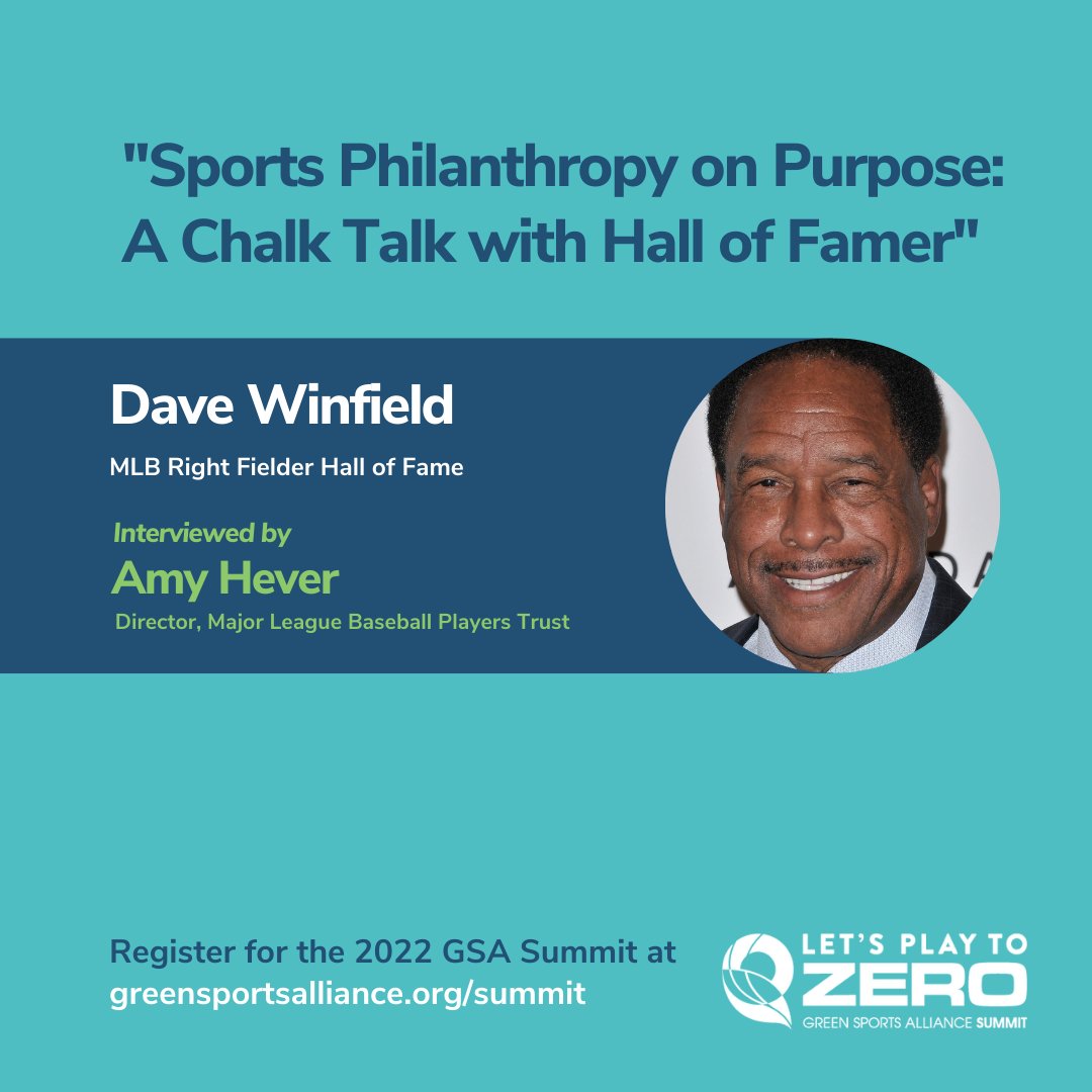 sportsalliance's tweet image. Day ONE at the #GSAsummit22 ✅ @DaveWinfieldHOF shares his wisdom and insights on how sports + athletes NEED to leverage their platforms in new ways so together we may build a more unified and sustainable society!

#LetsPlaytoZero