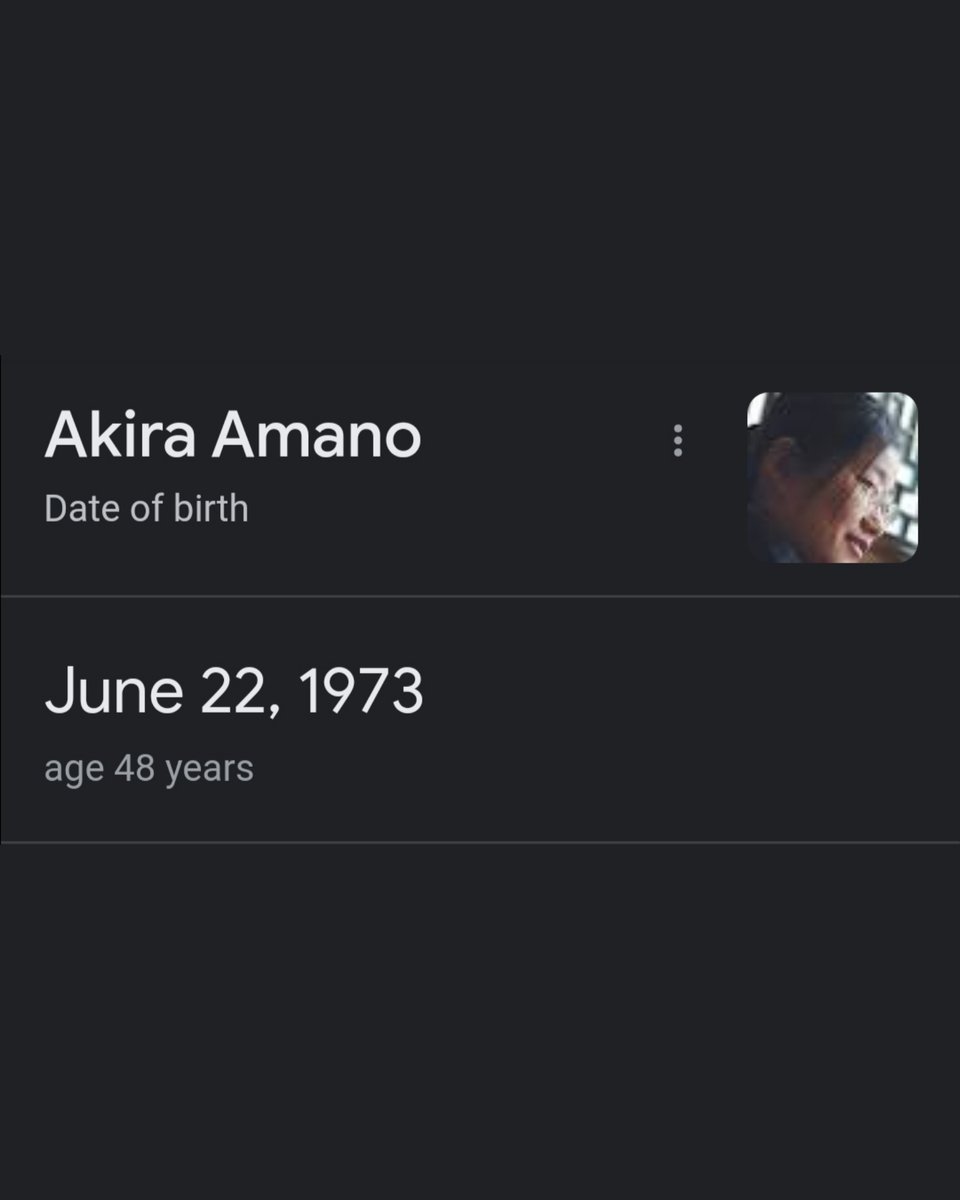 Happy Birthday to Akira Amano 🎉🎂

(for real this time)