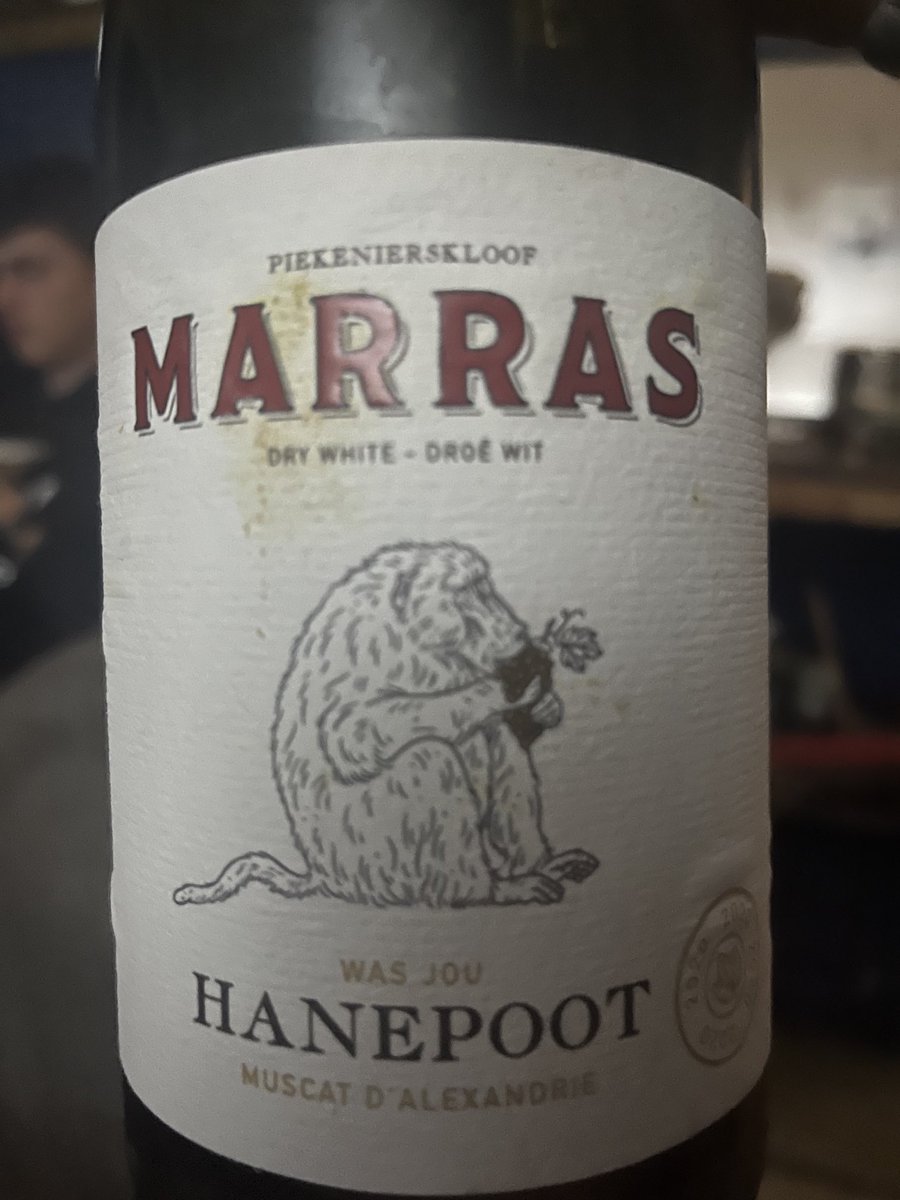 Had a lamb curry with a dry white Hanepoot from @marraswines Pleasantly surprised.