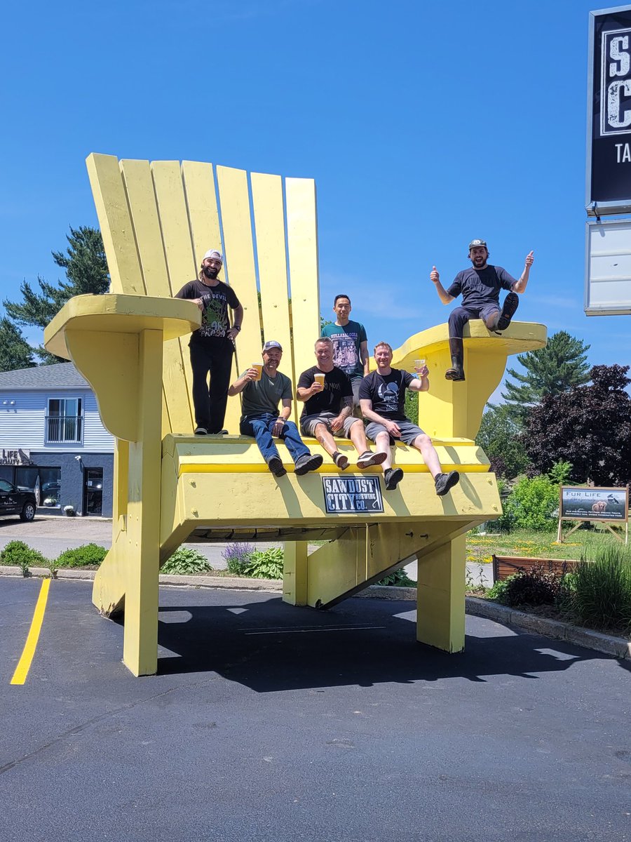 sawdustcitybeer's tweet photo. Taking a break with the @ThirdMoonBeer boys after brewing a Baltic Porter. #collabday https://t.co/sjCfjYaPoG