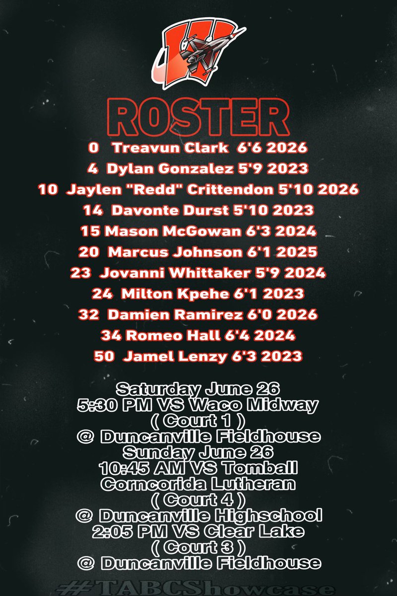 Wagner Boys Basketball (@wagnerboysbball) on Twitter photo π¨Coachesπ¨ Come out and get π on the Tbirds!!! New fresh faces ready to compete. Get a look, gain interest at the <a href="/Tabchoops/">ππΌπ½πΎππ</a> showcase in Duncanville Saturday and Sunday!! #32MOM π¨Coachesπ¨ Come out and get π on the Tbirds!!! New fresh faces ready to compete. Get a look, gain interest at the <a href="/Tabchoops/">ππΌπ½πΎππ</a> showcase in Duncanville Saturday and Sunday!! #32MOM