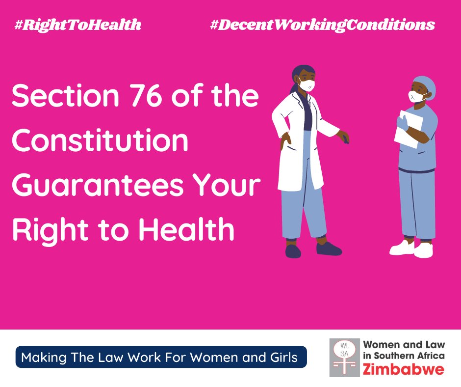 wlsazw's tweet photo. #Section76 of the #Constitution of Zimbabwe guarantees your right to Health.
#RightToHealth #DecentWorkingConditions
@awdf01 @christianaid @NLinZimbabwe @nickmangwana @MoHCCZim @euinzim https://t.co/50M6SptS6S