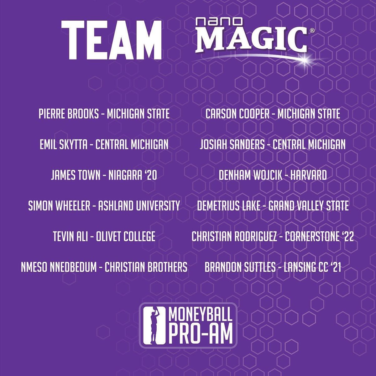 TomJBerman's tweet photo. @purplenanomagic sponsoring Team Nano Magic in the @iamMoneyball Pro-Am this summer! https://t.co/a500EXWei2