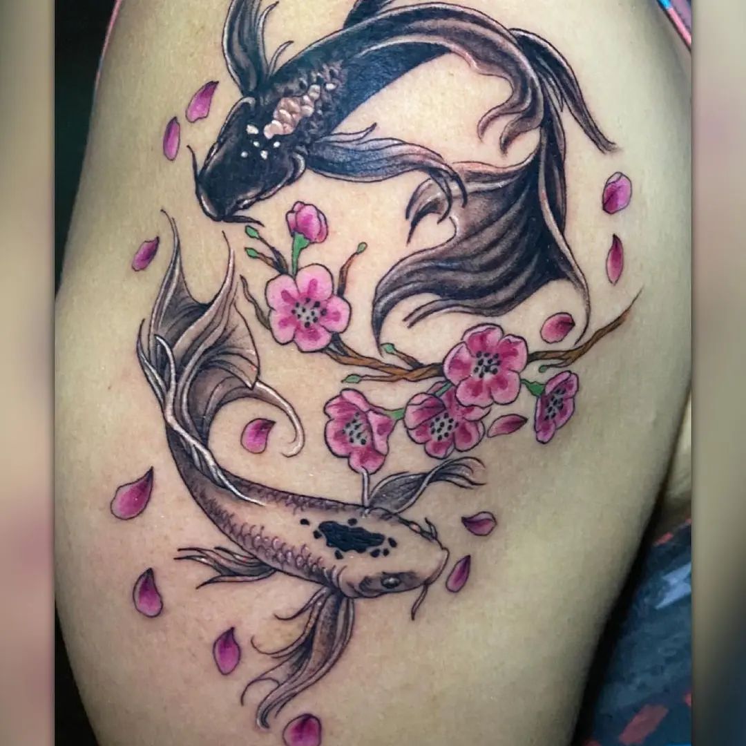 Beautiful Girly Koi Fish Tattoo Ideas