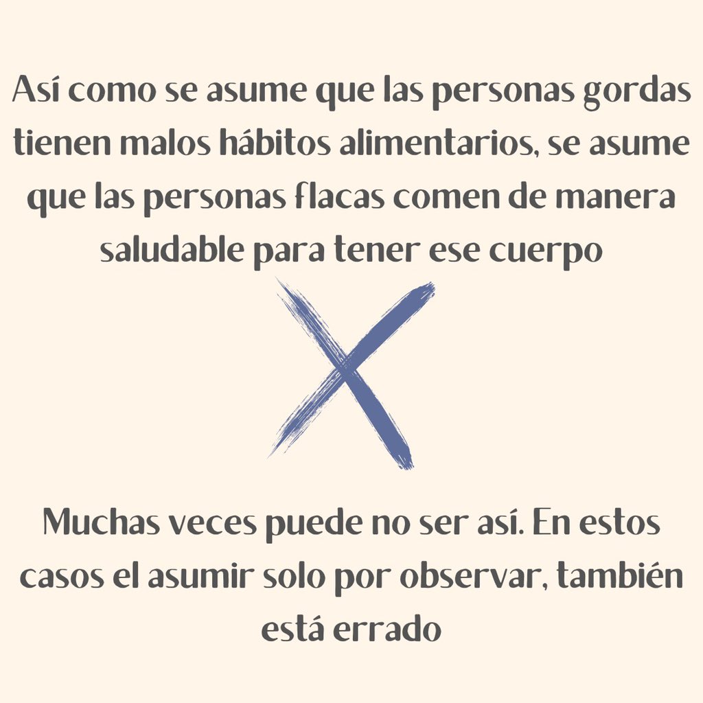 practicanutric1's tweet photo. Para finalizar con esta temática, les dejamos las razones por las cuales creer que un cuerpo gordo es sinónimo de enfermedad y sedentarismo es un mito, al igual que la creencia de que un cuerpo flaco lo sería de salud y belleza. https://t.co/gSWOhGmGTM
