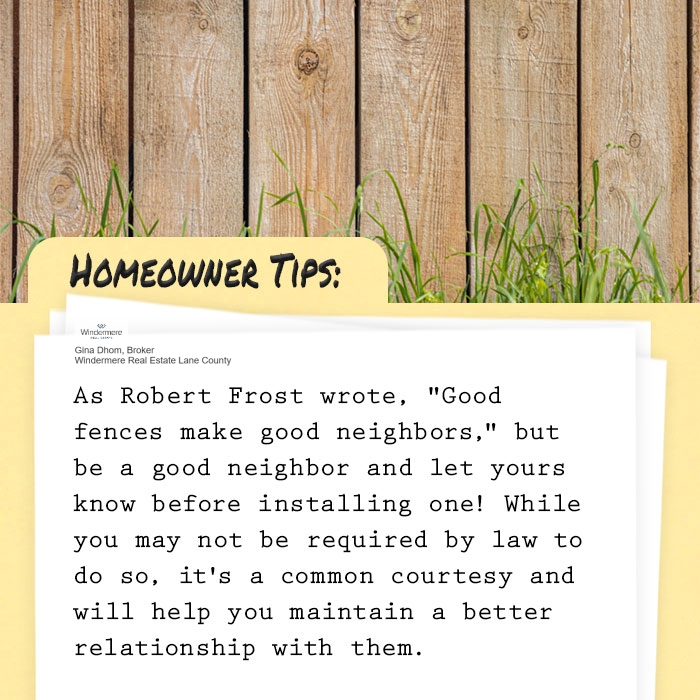 ginadhom's tweet image. Homeowner Tip Tuesday!  Neighbors and fences!