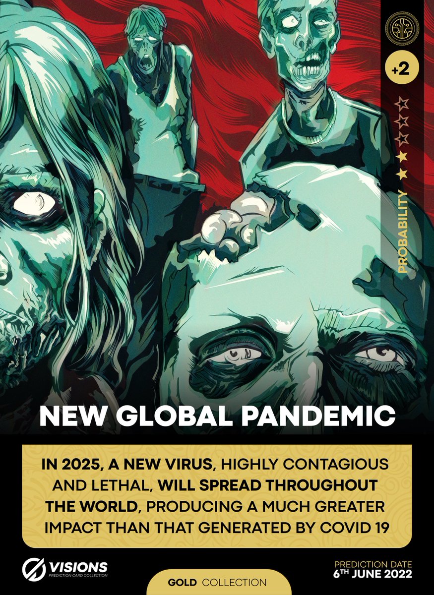 CardPrediction's tweet image. Visions | New Global Pandemic
opensea.io/Prediction_Car…

✅ Bronze, Silver and Gold Edition
✅ Category Tech &amp;amp; Science
✅ A new Zombie World...

#nft #nftart  #nftcollectors #NFTCommunity #Zombie #pandemic #NFTs