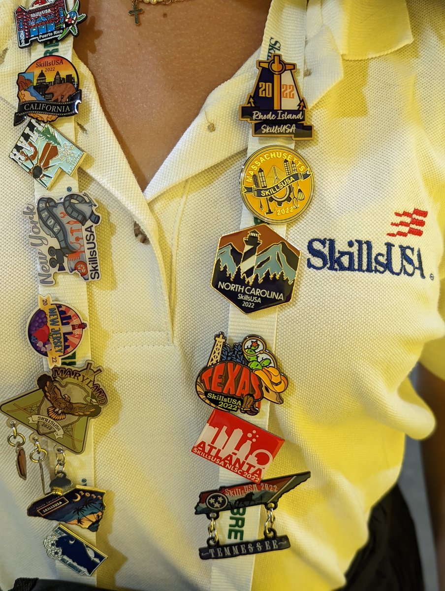 Proudly representing <a href="/CSSD11/">Colorado Springs Schooll District 11</a> <a href="/DohertySpartans/">Doherty High School</a> <a href="/DohertyPLTW/">Doherty PLTW</a> in related technical math <a href="/SkillsUSA/">SkillsUSA</a> is this fabulous young lady. In addition she's also making a mad dash to collect state pins. We are so excited she's a member of #dohertycte