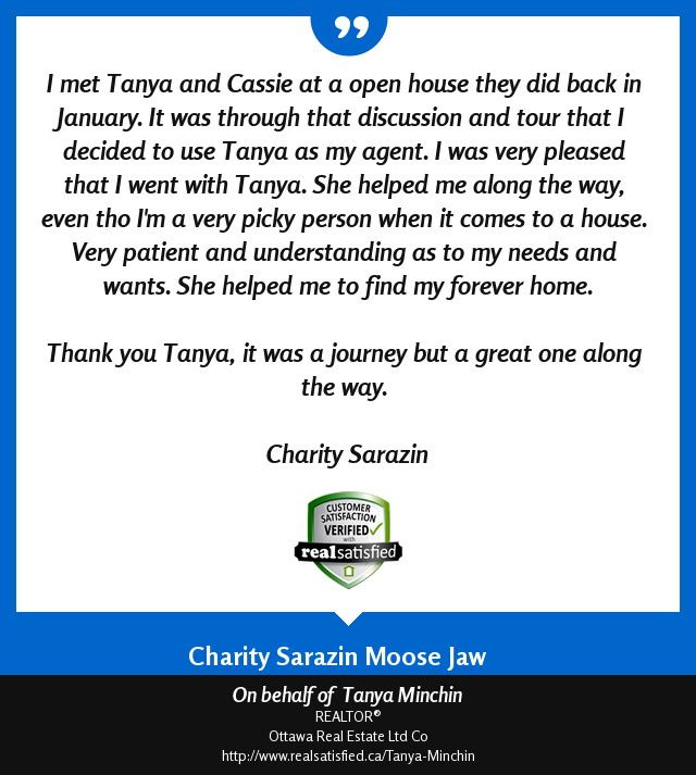 This recommendation illustrates one of the reasons why I love my job. realsatisfied.ca/Tanya-Minchin via <a href="/realsatisfied/">RealSatisfied</a>