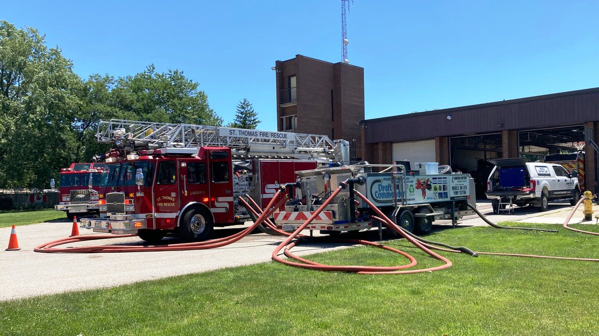 toddfinnie's tweet image. It's a warm one out there today folks.  That isn't stopping Kevin from our Technical Services Team from doing the annual pump testing for St. Thomas Fire today.  Try and stay cool out there! #partofyourteam #nfap #evt @STPFFA_L447 @StThomasFire
