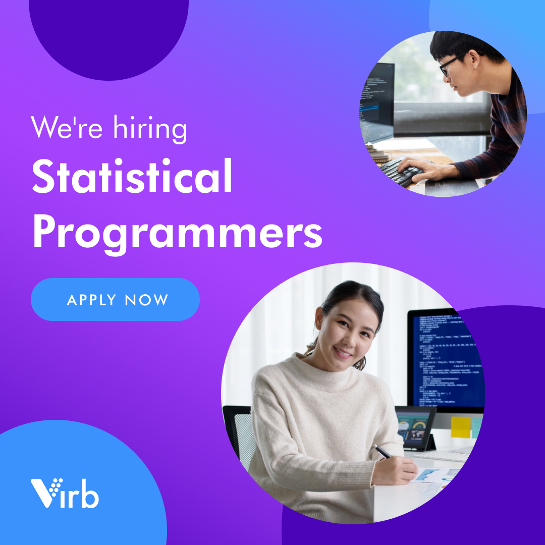Interested in becoming a Statistical Programmer? We're #hiring! 

Learn more about our open positions: bit.ly/3y7zY5a

#clinicalresearchcareers #statisticalprogramming #statisticalprogrammer #programmer