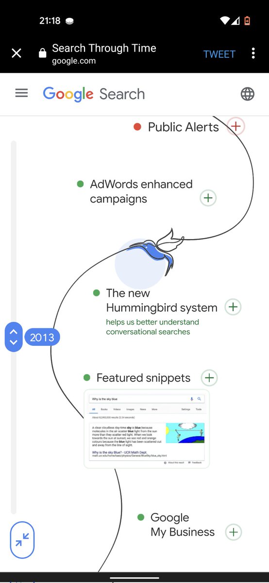 seostratega's tweet photo. Qué pasada esta nueva web de Google: Search Through Time, un viaje interactivo por los ya 25 años de historia del buscador. 🤯

https://t.co/RfKaihkRoE #SEO https://t.co/NrMJPihjRh