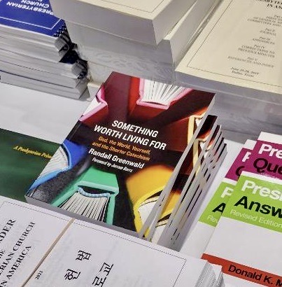 Intel reports a SOMETHING WORTH LIVING FOR sighting in the #PCAGA bookstore. May they disappear quickly!